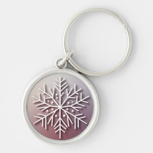 Llavero Snowflake Ornament Icon – Winter Holiday Design  (Frente)