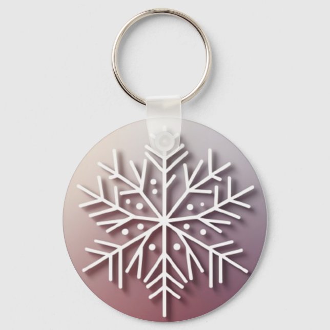 Llavero Snowflake Ornament Icon – Winter Holiday Design  (Anverso)
