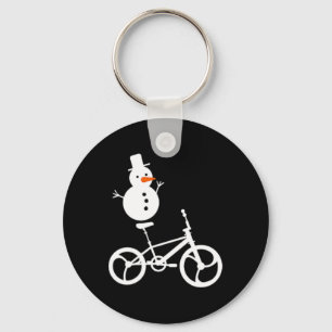 Llavero Snowman Bmx Navidades en bicicleta de invierno Sp