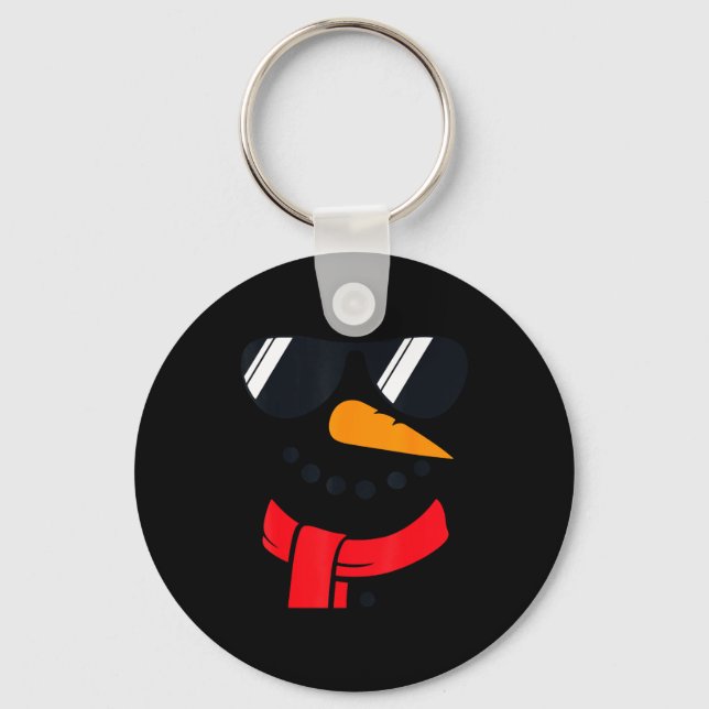 Llavero Snowman Face Family Christmas Matching Costume Men (Anverso)