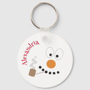 Llavero Snowman Funny Face, Navidades de Novedad ricas