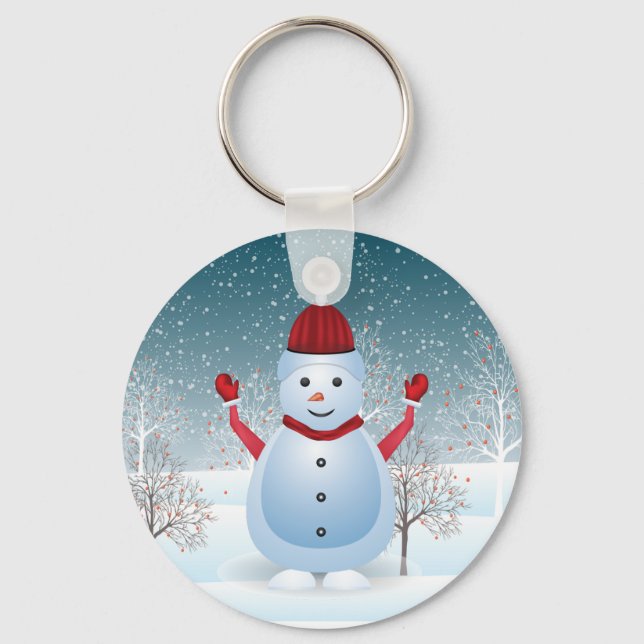 Llavero Snowman Keychain, Navidades de invierno (Anverso)