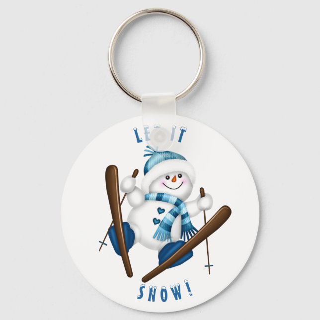 Llavero Snowman Snow Skip Snowflake (Anverso)