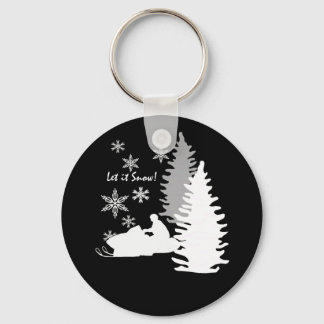 Llavero Snowmobile deja que la nieve sea negra