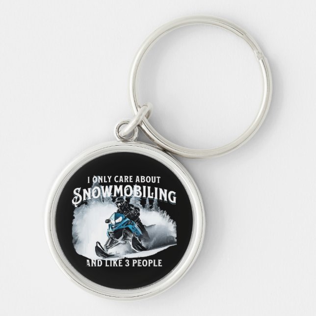 Llavero Snowmobling Funny Snowmobile (Frente)
