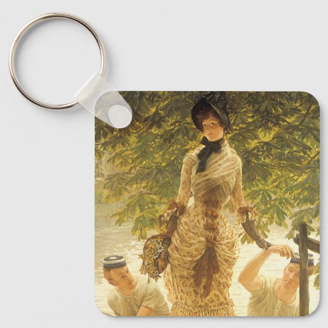 Llavero Sobre el Támesis de James Tissot, el realismo vint (Anverso)