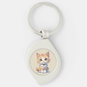 Llavero Sobrecarga de atención Kawaii Kitty