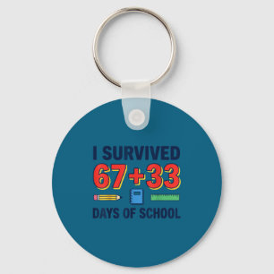 Llavero Sobreviví 67+33 días de escuela 100 días de escuel