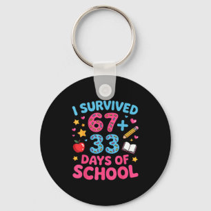 Llavero Sobreviví 67 + 33 días de escuela divertido 6 7 ma