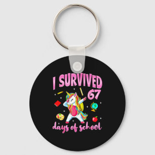 Llavero Sobreviví 67 Días De Escuela Unicornio Haciendo Da