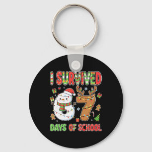 Llavero Sobreviví 67 días de Navidad escolar Meme divertid