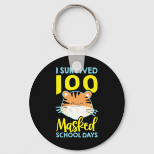 Llavero Sobreviví A 100 Días Escolares Enmascarados - 100