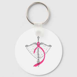 Llavero Sobreviviente Bow Arrow Warrior Hope Pink Ribbon B