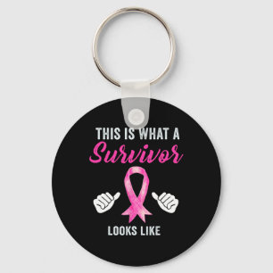 Llavero Sobreviviente Conciencia sobre el cáncer de mama C