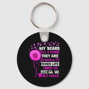 Llavero Sobreviviente de cáncer de mama Mi cicatriz cuenta