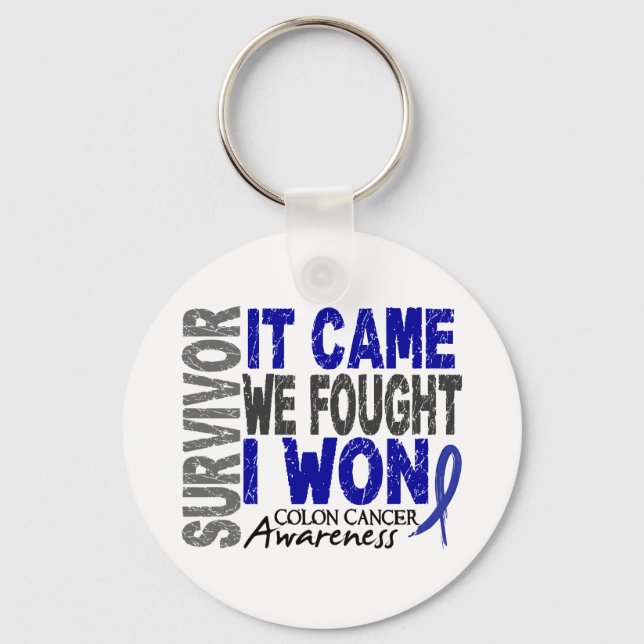 Llavero Sobreviviente del cáncer de colon Vino Que Luchamo (Anverso)