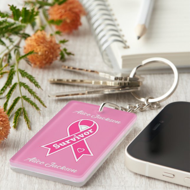 Llavero Sobreviviente del cáncer de mama (Frente Derecha)
