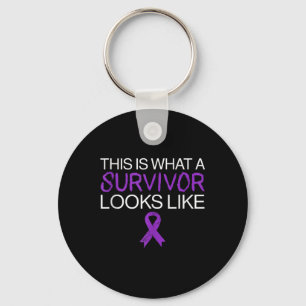 Llavero Sobreviviente luchador Lupus Conciencia Mes Púrpur