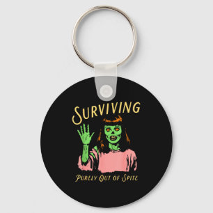 Llavero Sobrevivir puramente de Ste Retro Zombie Halloween