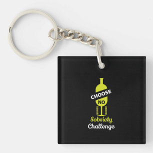 Llavero Sobriedad del alcohol Apoyo Teetotal sin alcohol