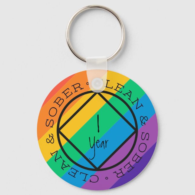 Llavero Sobriety Keychain Custom Personalized Keepsake (Anverso)
