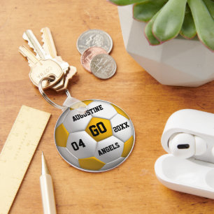 Llavero Soccer Ball Keychain amarillo y blanco