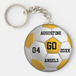Llavero Soccer Ball Keychain amarillo y blanco
