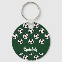 Llavero Soccer balls green pattern