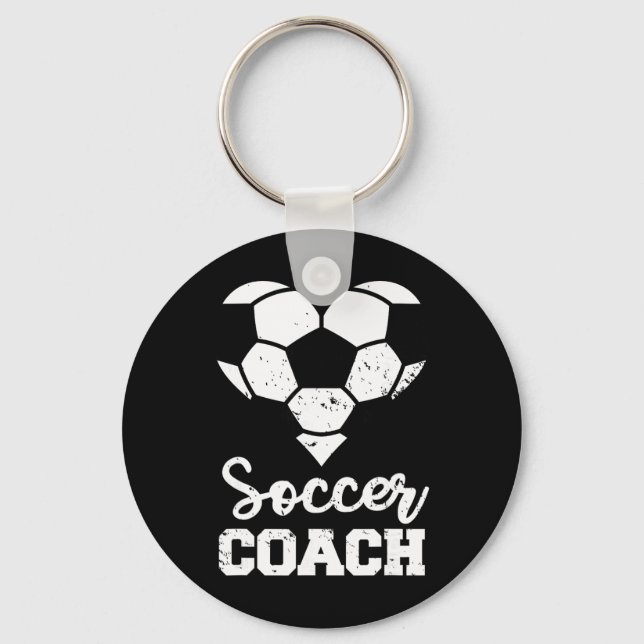 Llavero Soccer Coach Heart Funny Soccer Player  (Anverso)