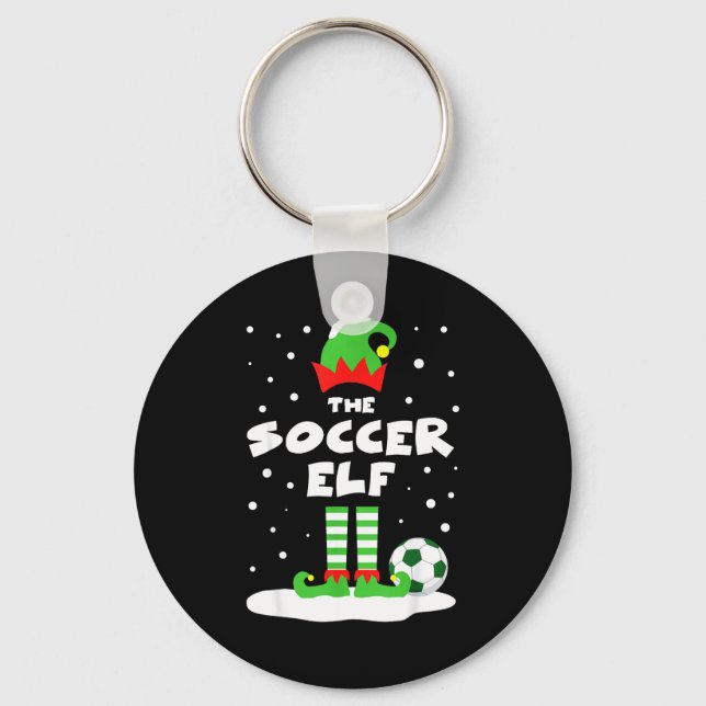 Llavero Soccer Elf Matching Group Family Holiday Christmas (Anverso)