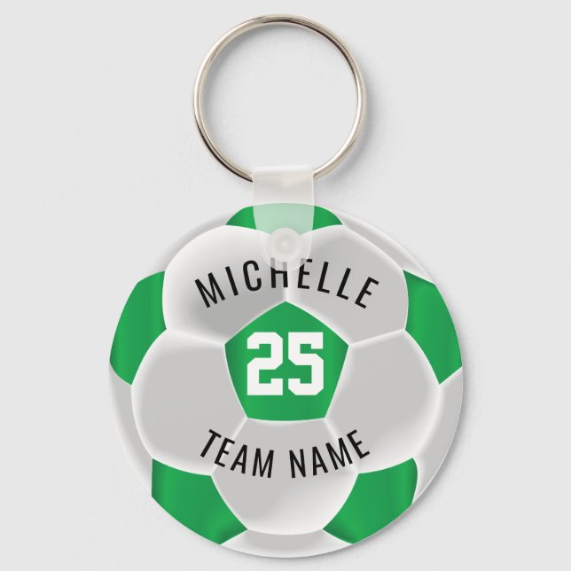 Llavero Soccer ⚽ - Green and White (Anverso)