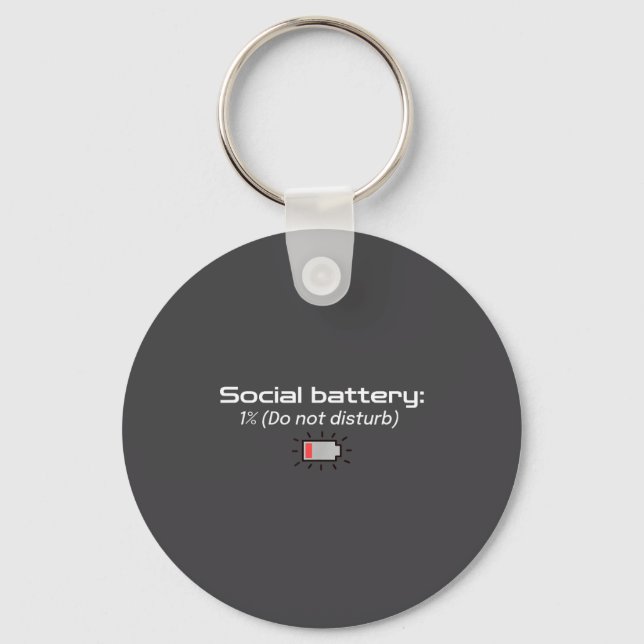 Llavero Social Battery_ 1% (do Not Disturb)  (Anverso)
