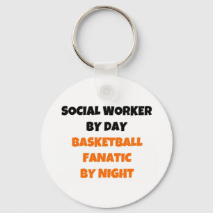Llavero Social Worker by Day Basketball Fanatic by Night