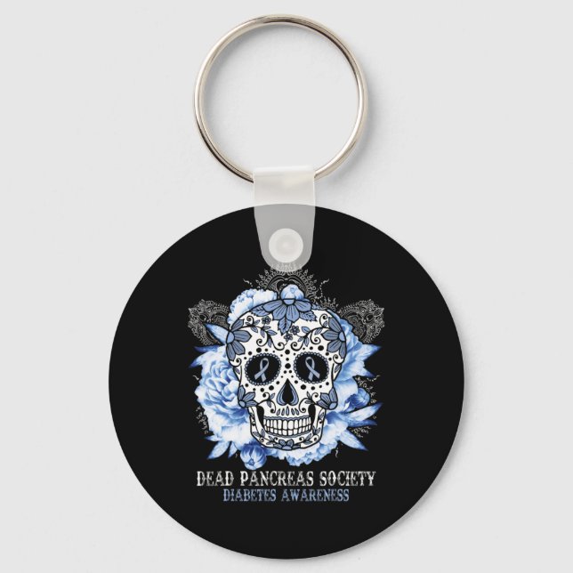 Llavero Sociedad de Páncreas Muerto Diabetes Conciencia Su (Anverso)
