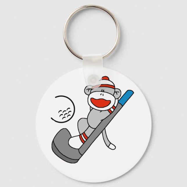 Llavero Sock Monkey Golf (Anverso)