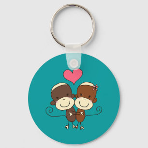 Llavero Sock Monkey Hugz Keychain