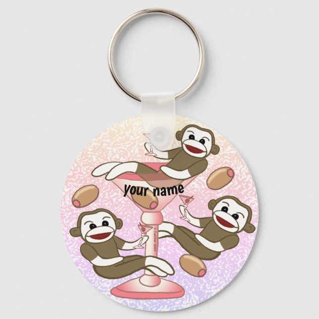 Llavero Sock Monkey Martini (Anverso)