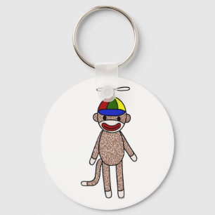 Llavero Sock Monkey Propeller Hat
