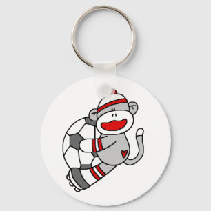 Llavero Sock Monkey Soccer