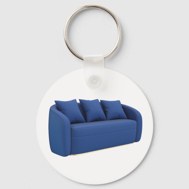 Llavero Sofá azul moderno  (Anverso)