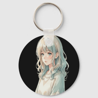 Llavero Soft Anime Girl – Round Keychain