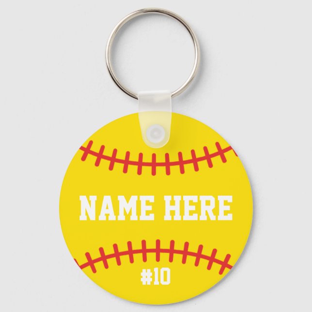 Llavero Softball Keychain Girls Team Cheap Athletes Player (Anverso)