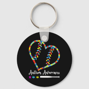 Llavero Softbol Béisbol Conciencia del Autismo Premium