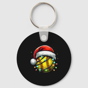 Llavero Softbol de Navidad Xmas Santa Amante del Softbol N