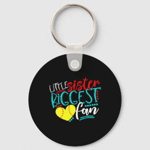 Llavero Softbol-hermana pequeña mayor fanática