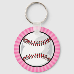 Llavero Softbol rosa
