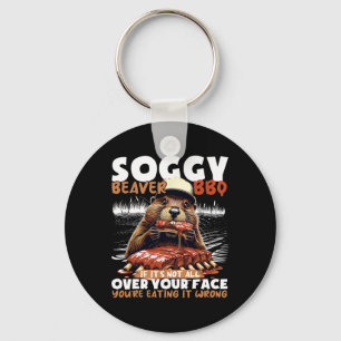 Llavero Soggy Beaver Bbq si no todo tu rostro