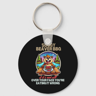 Llavero Soggy Beaver Bbq si no todo tu rostro