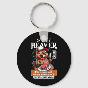 Llavero Soggy Beaver Rbecue Bbq Humor Funny Beaver L