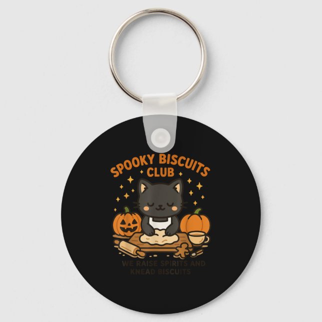 Llavero Soky Biscuits Club Cat Funny Halloween Baking Tee  (Anverso)